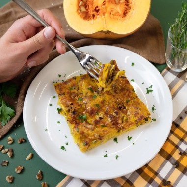 Lasagna alla zucca con funghi e noci Lasagna alla zucca con funghi e noci