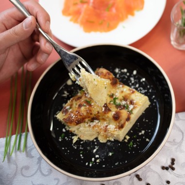 Lasagna ai carciofi e salmone affumicato Lasagna ai carciofi e salmone affumicato