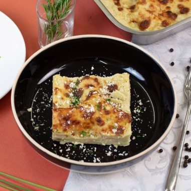 Lasagna ai carciofi e salmone affumicato Lasagna ai carciofi e salmone affumicato