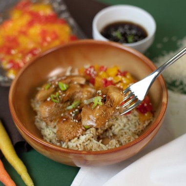 Petto di pollo in salsa teryiaki con... Petto di pollo in salsa teryiaki con...