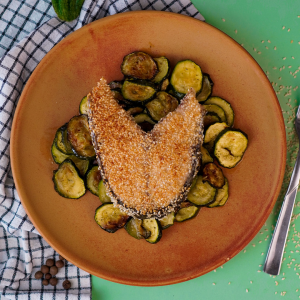 Trancio salmone e zucchine