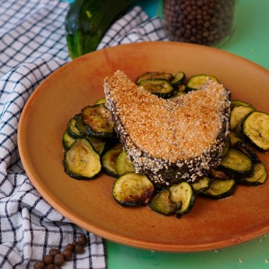Trancio salmone e zucchine Trancio salmone e zucchine